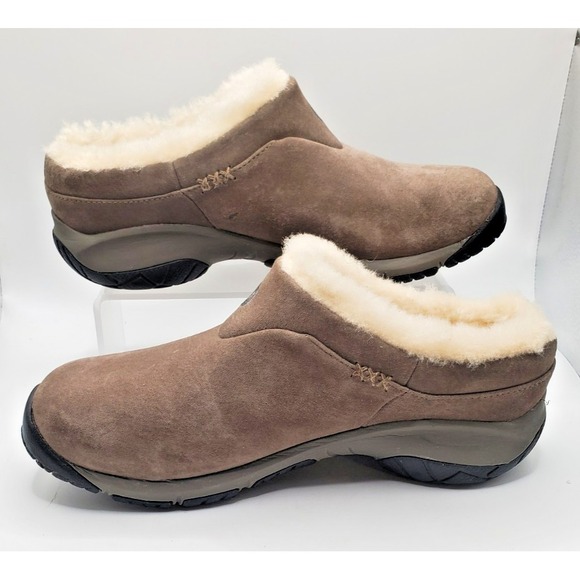 Merrell Women's Size 7 Shoes Encore Ice Stone Suede Clog Slides J598444 - Picture 1 of 7